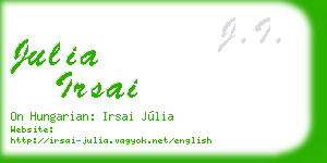 julia irsai business card