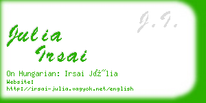 julia irsai business card